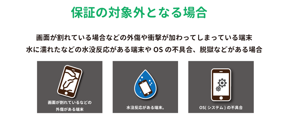 保証内容の対象外