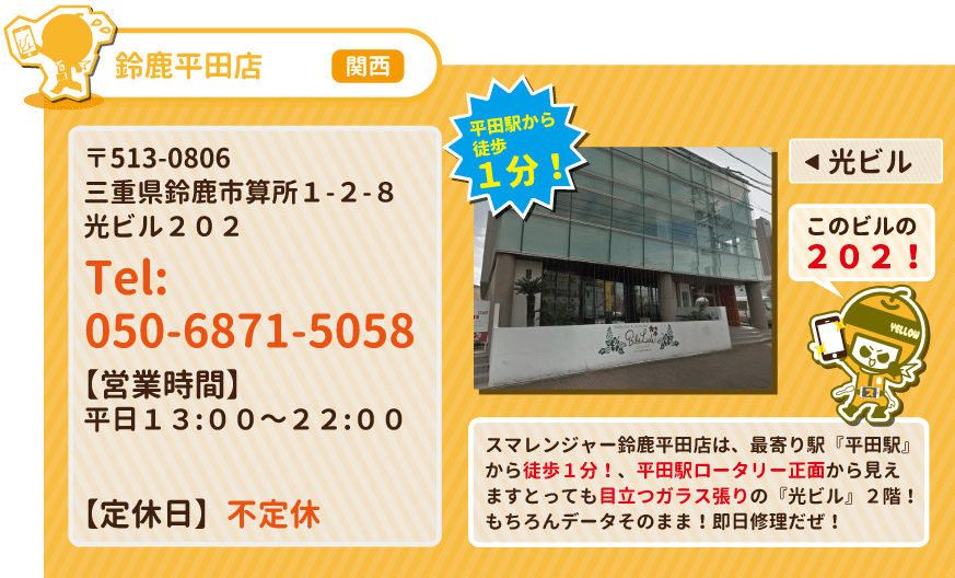 三重鈴鹿平田店の店舗情報